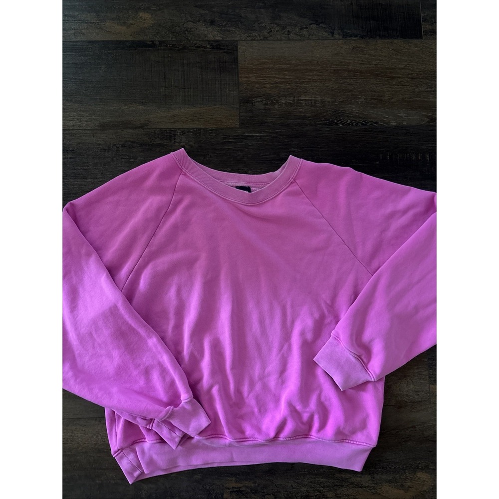 Gap Women's Pink Crewneck Pullover Sweatshirt Medium Cotton Blend Fleece